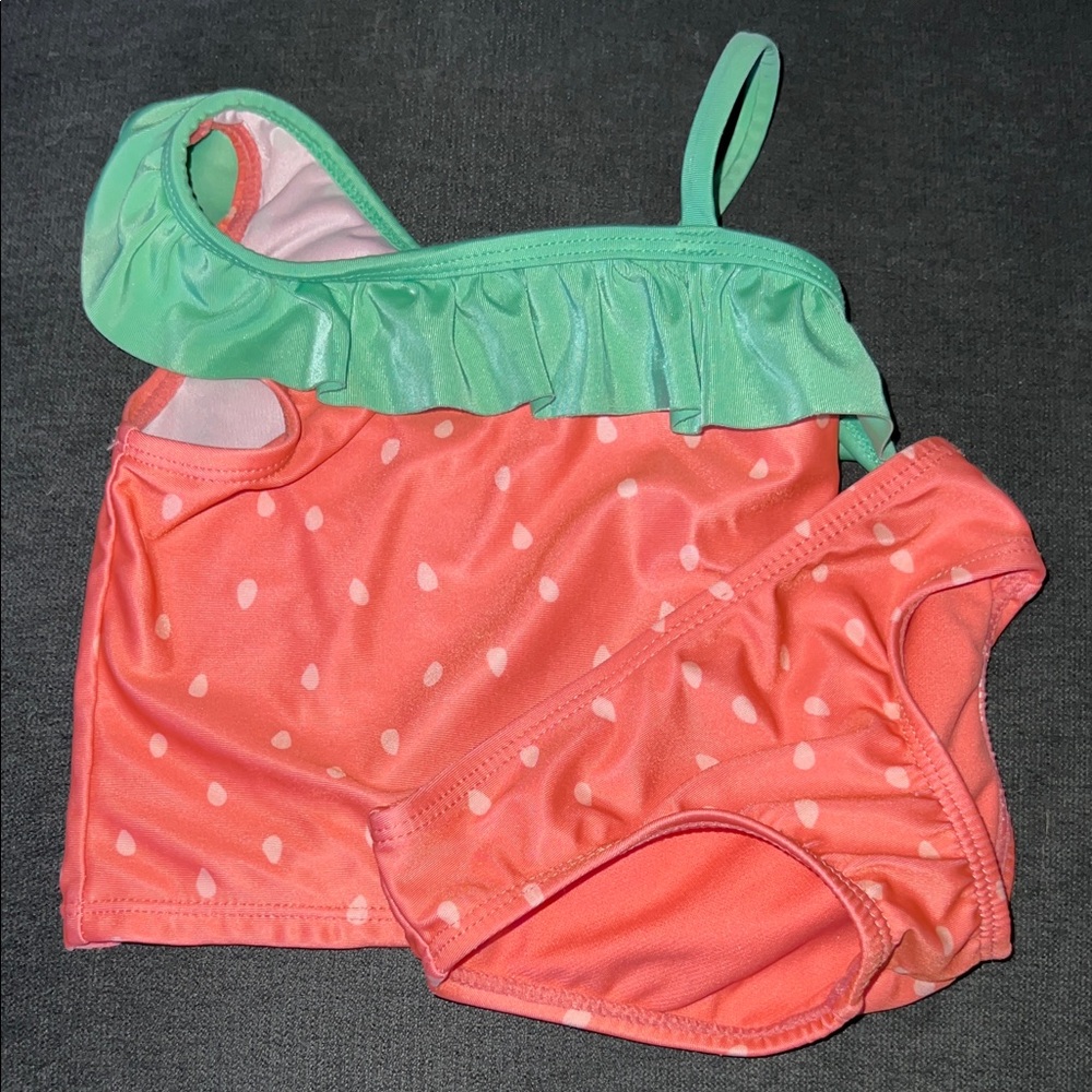 Wonder Nation Pink and Green Swimsuit